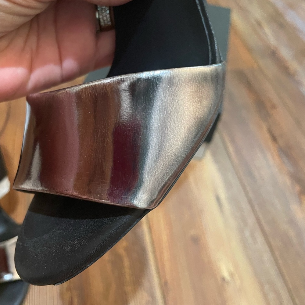 Vince Metallic & Leather Heels - Picture 9 of 11